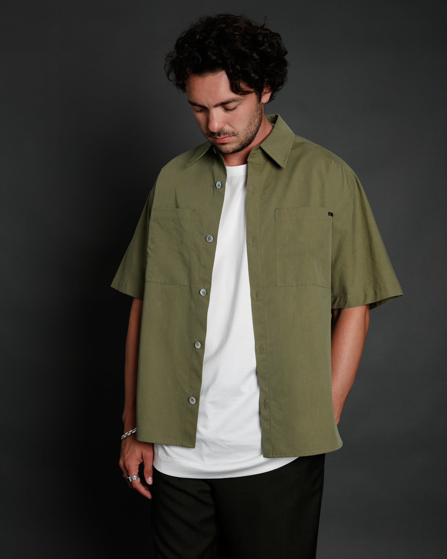 Square Ragland Shirt - Olive