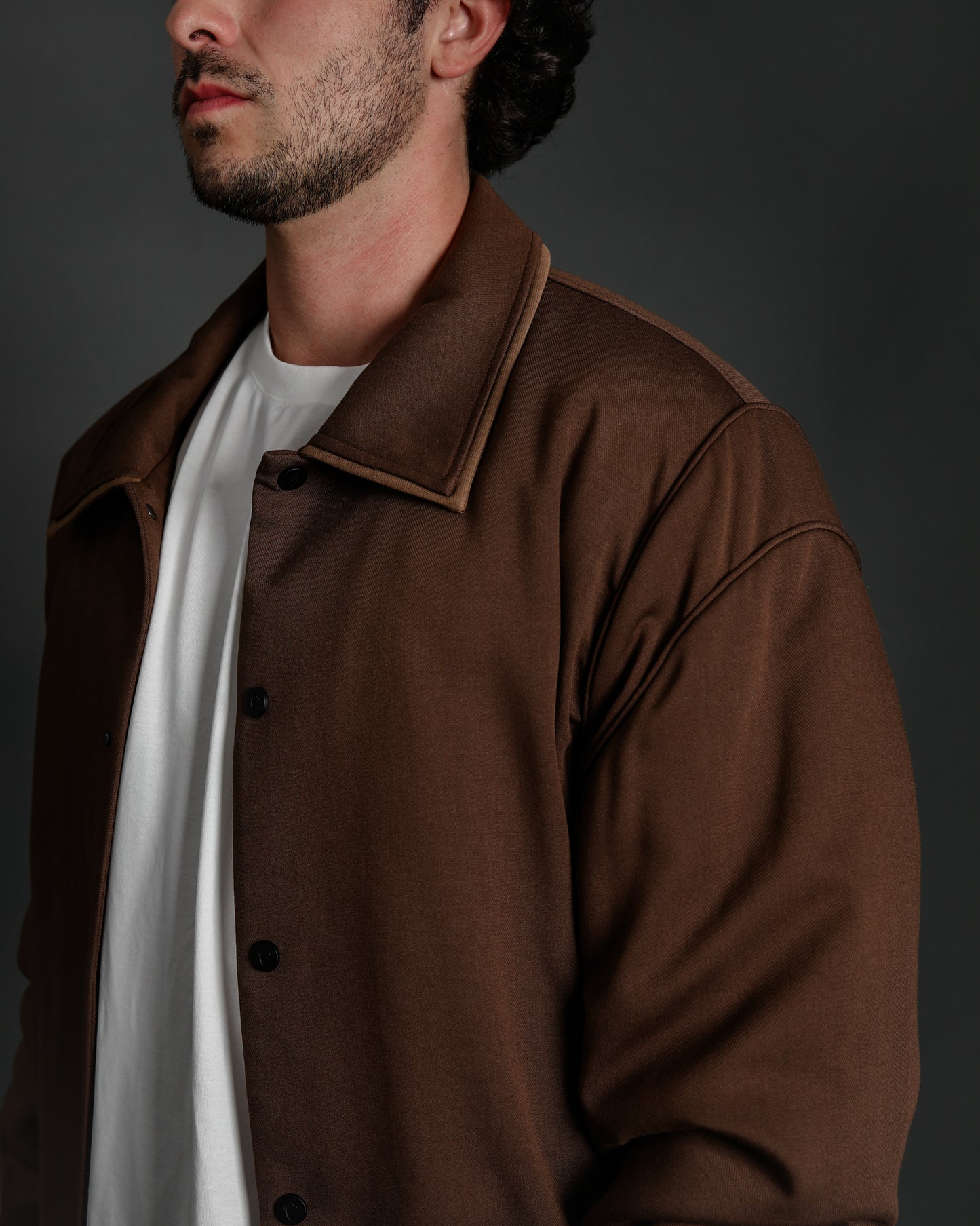 Double Collar Jacket - Brown