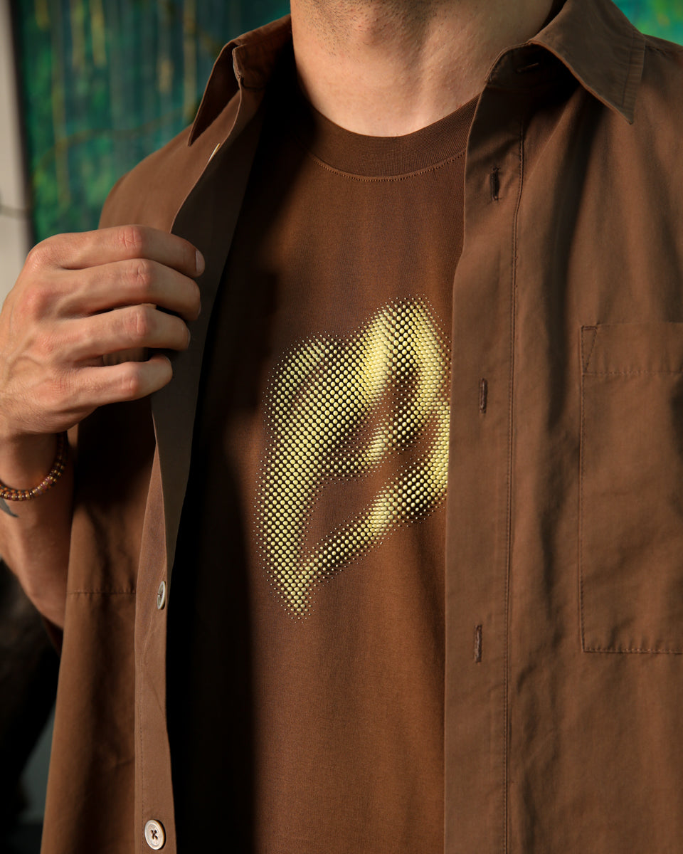 3D Print Dot Burst E Tee - Brown