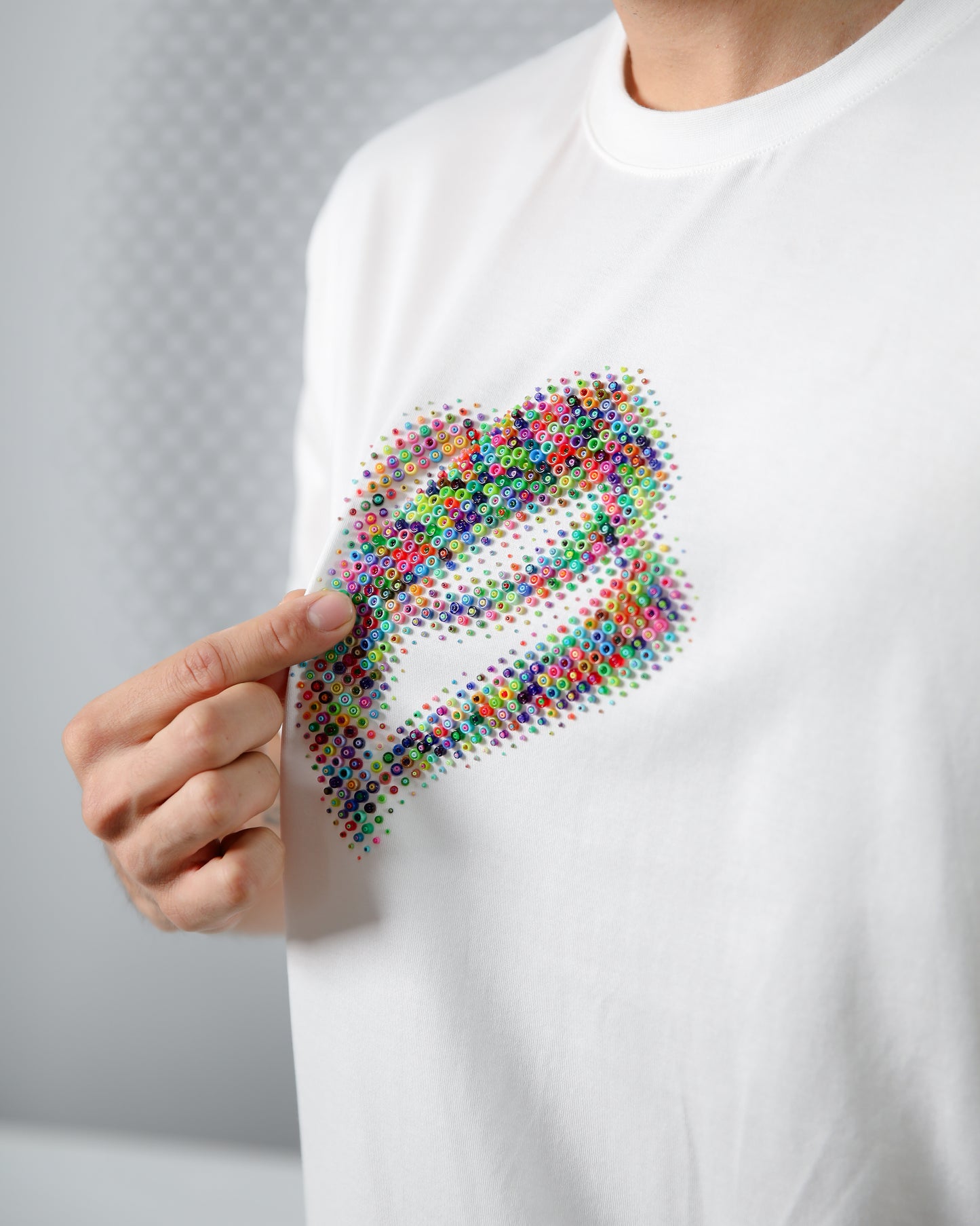 3D Print Multi Color Bead E Tee - White