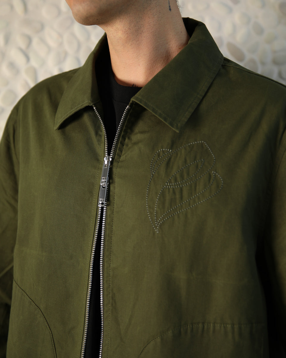 Wax Coated Jacket - Olive