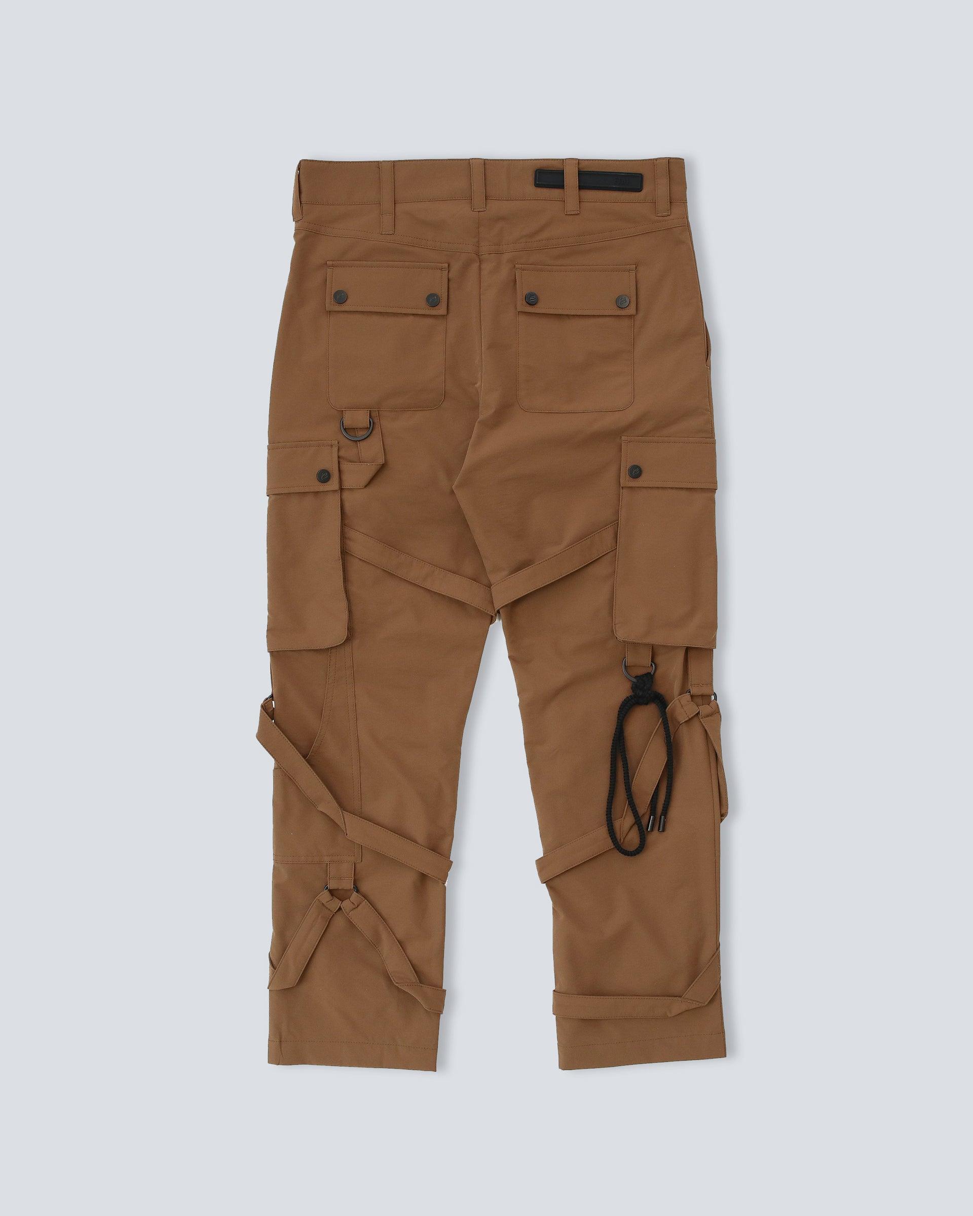 Multi-Strap Cargo Pants - Brown - ETAI etaila.com