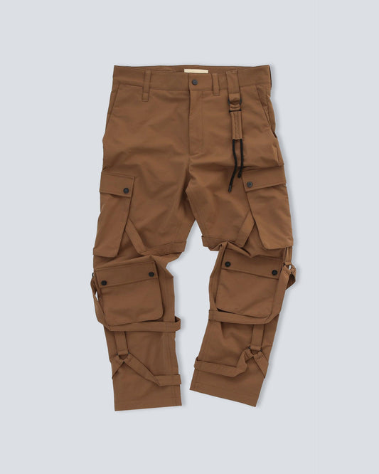 Multi-Strap Cargo Pants - Brown - ETAI etaila.com