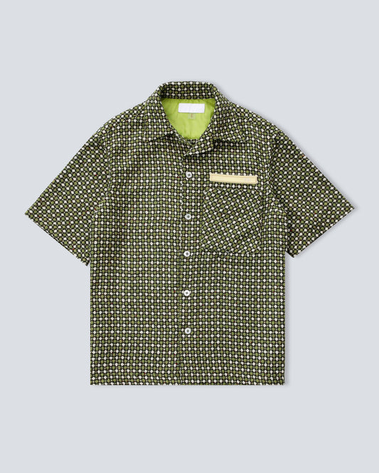 Green Tweed Lounge Shirt
