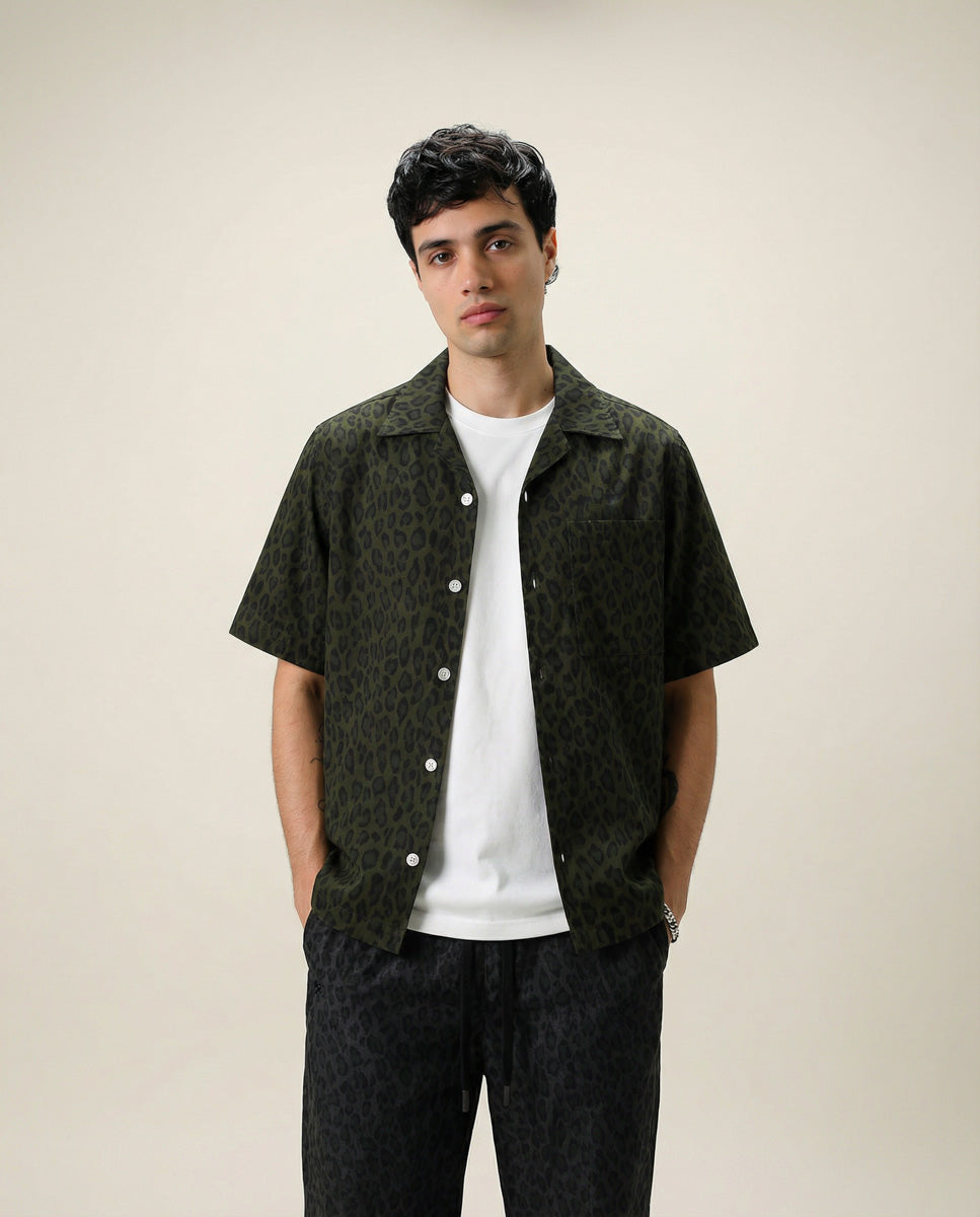 Leopard Shirt - Olive