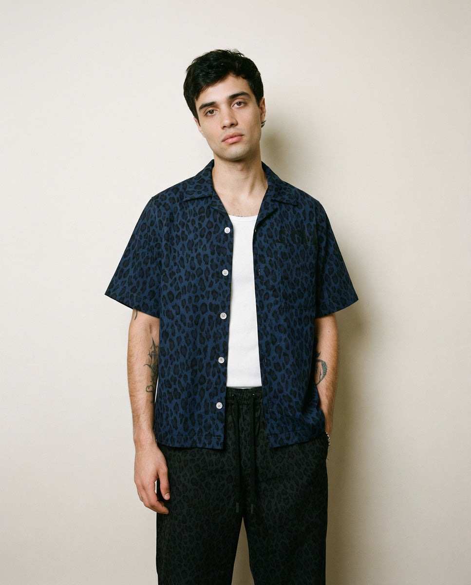 Leopard Shirt - Blue