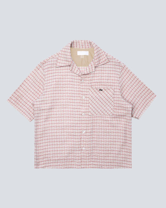 Pink Tweed Lounge Shirt