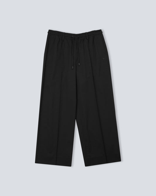 Pin Tuck Straight Leg Pants - Black