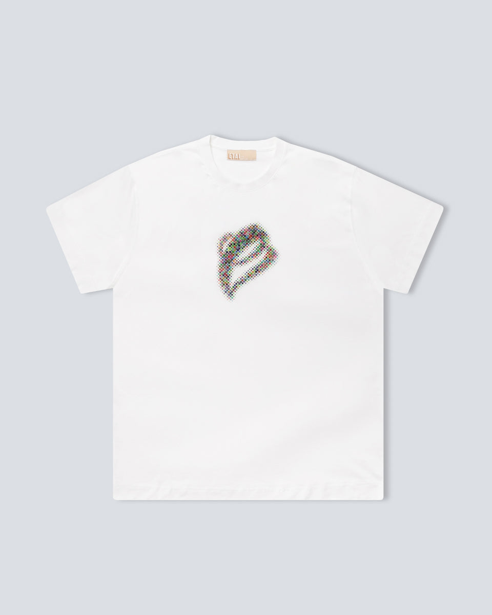 3D Print Multi Color Bead E Tee - White