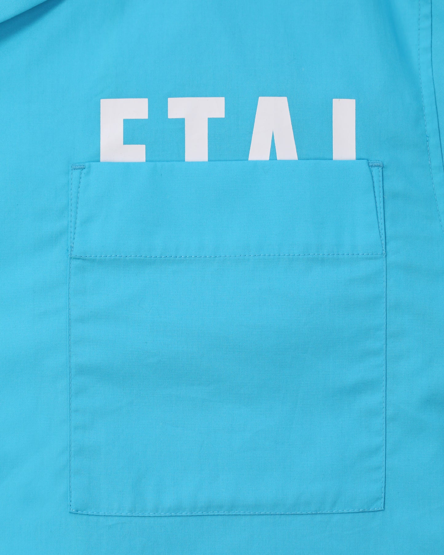 Hidden Logo Pocket Shirt - Cyan