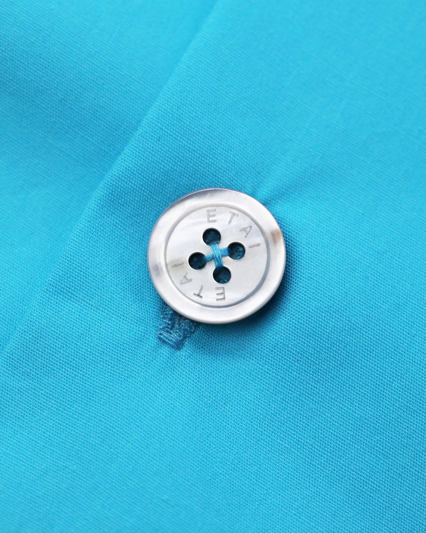Hidden Logo Pocket Shirt - Cyan