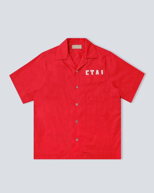 Hidden Logo Pocket Shirt - Red