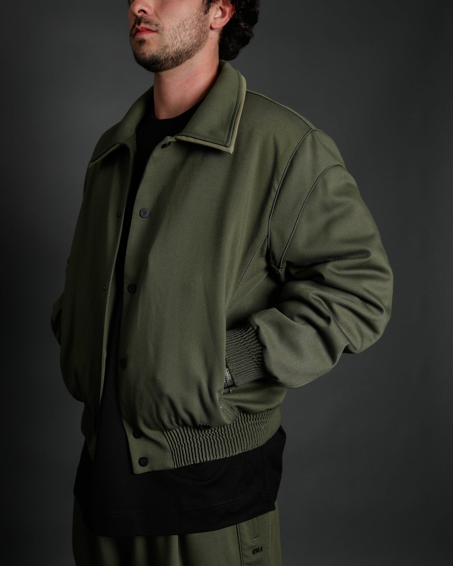 Double Collar Jacket - Olive