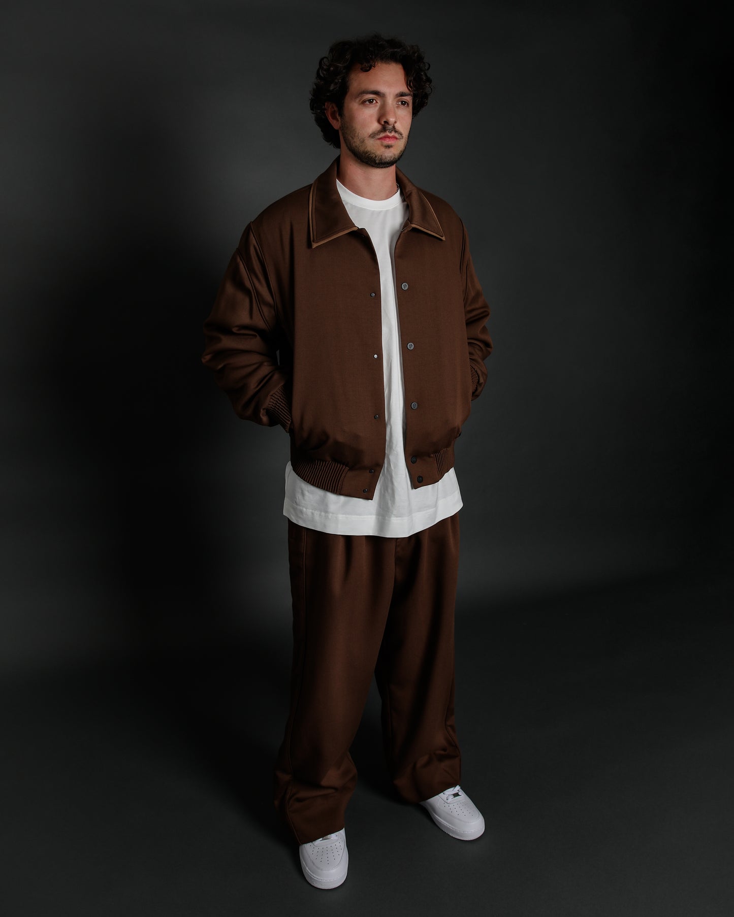 Double Collar Jacket - Brown