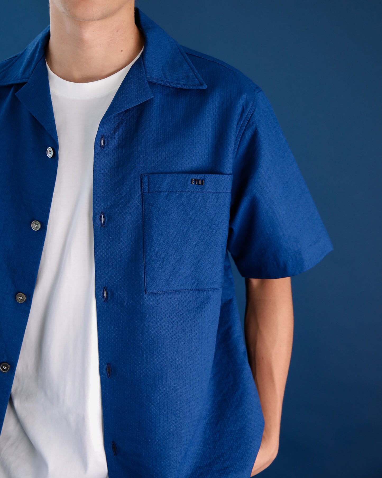 Top Stitch Shirt - Blue