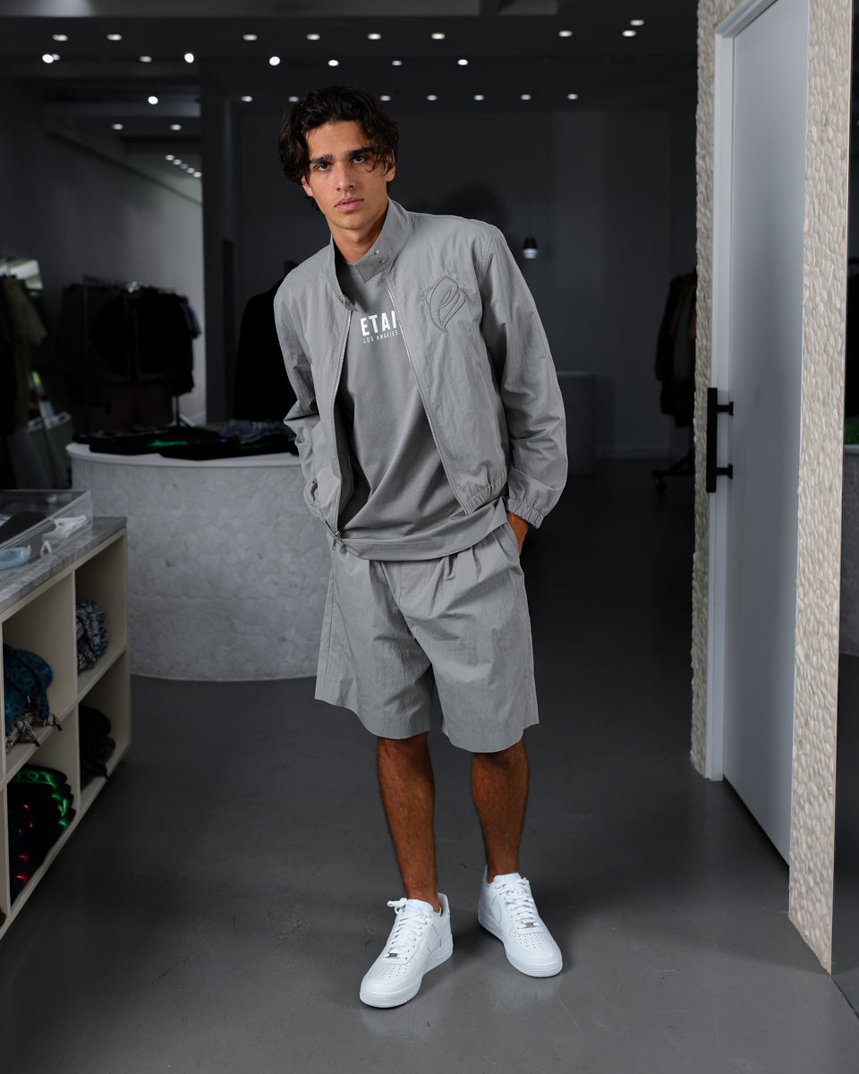 Pleated Shorts - Gray