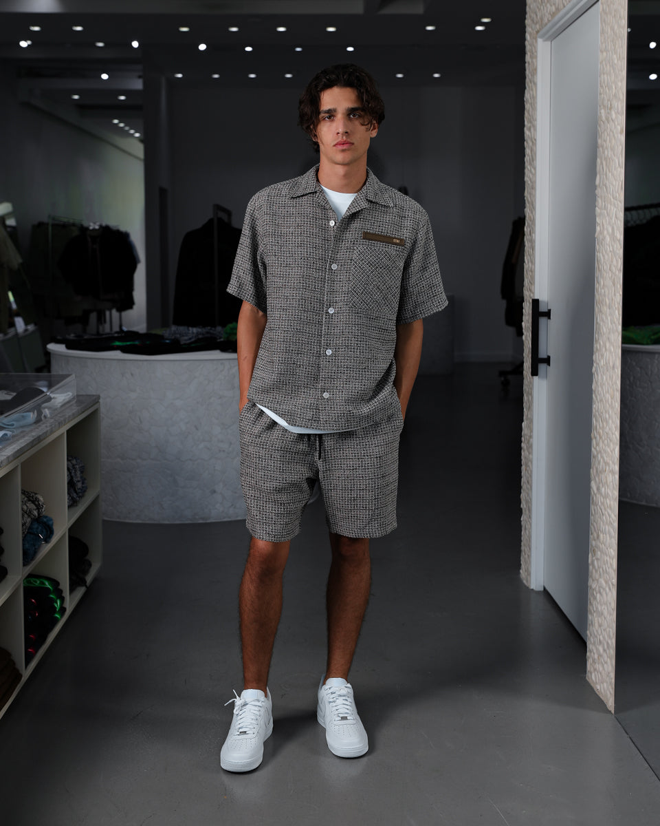 Waffle Jacquard Short - Brown