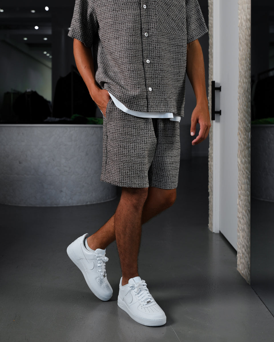 Waffle Jacquard Short - Brown