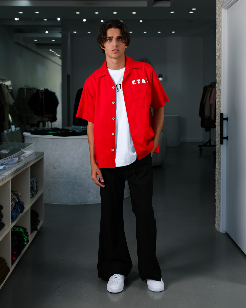 Hidden Logo Pocket Shirt - Red