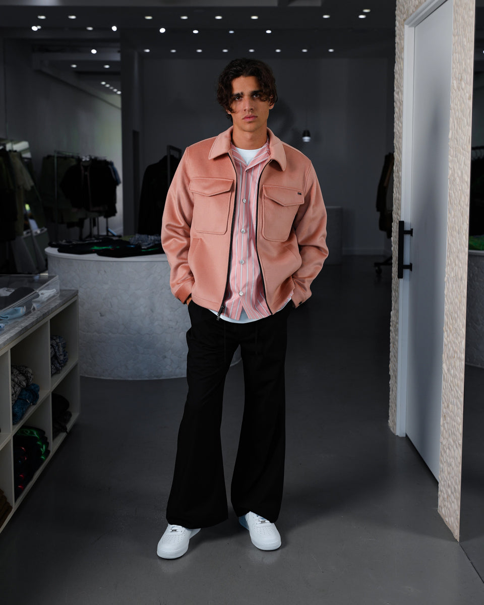 Wool Work Jacket - Pink