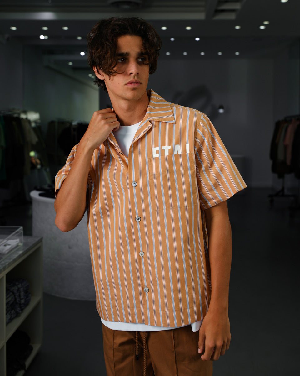 Hidden Logo Pocket Shirt - Orange