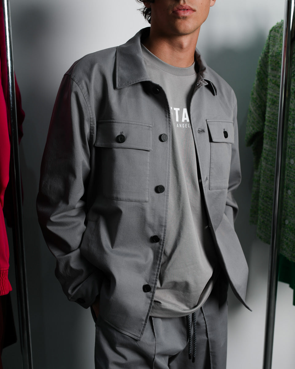 Cotton Shacket - Gray