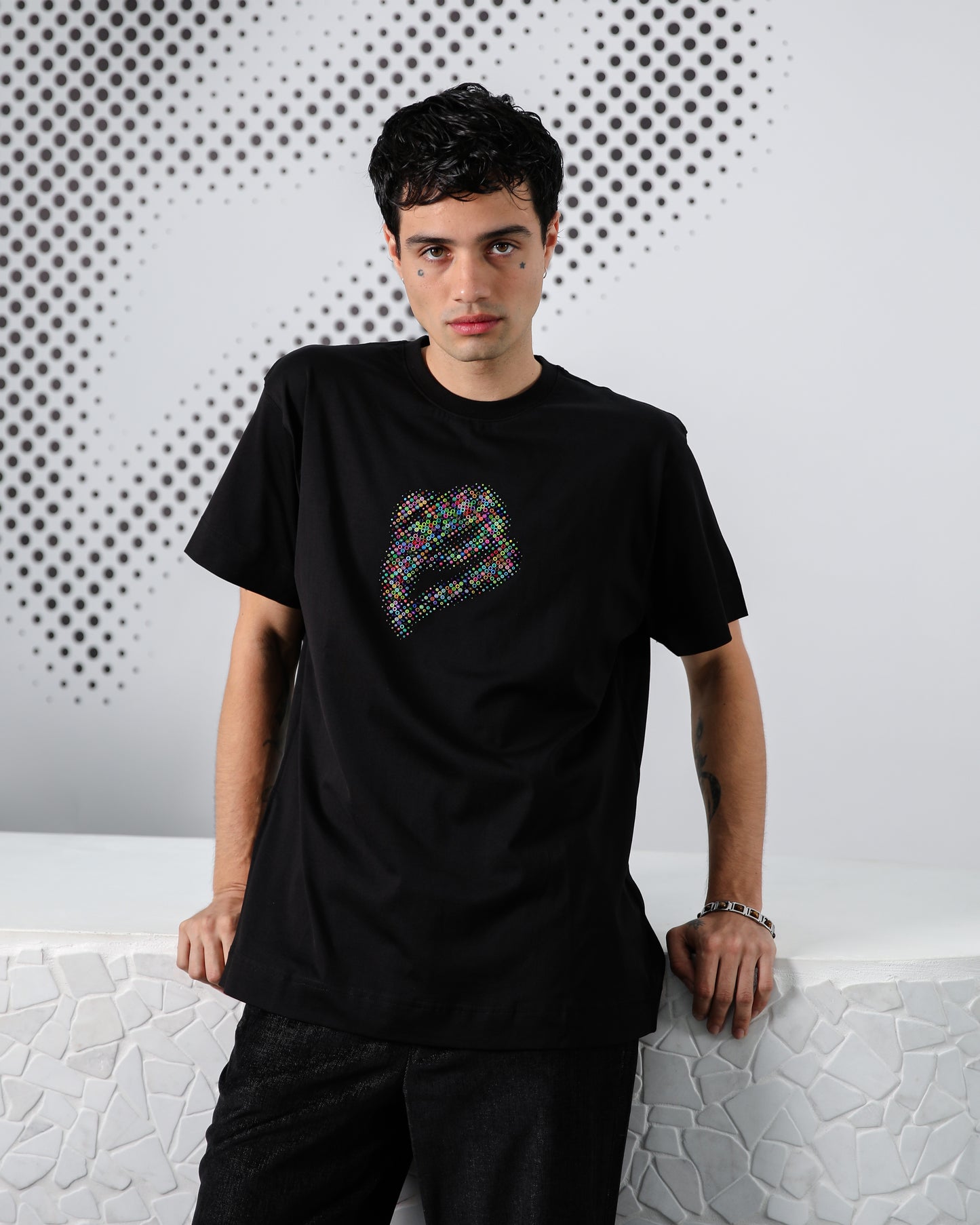 3D Print Multi Color Bead E Tee - Black