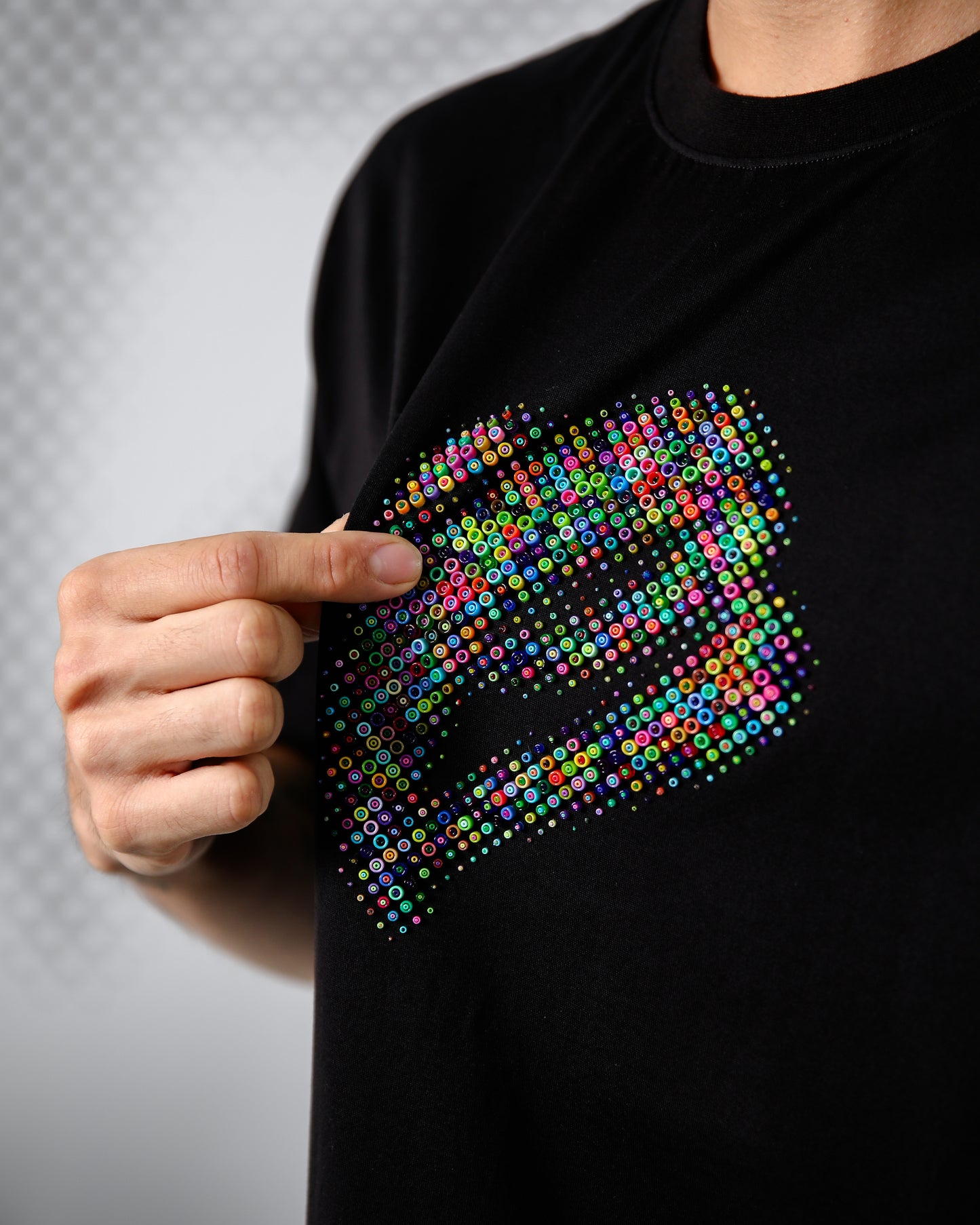 3D Print Multi Color Bead E Tee - Black