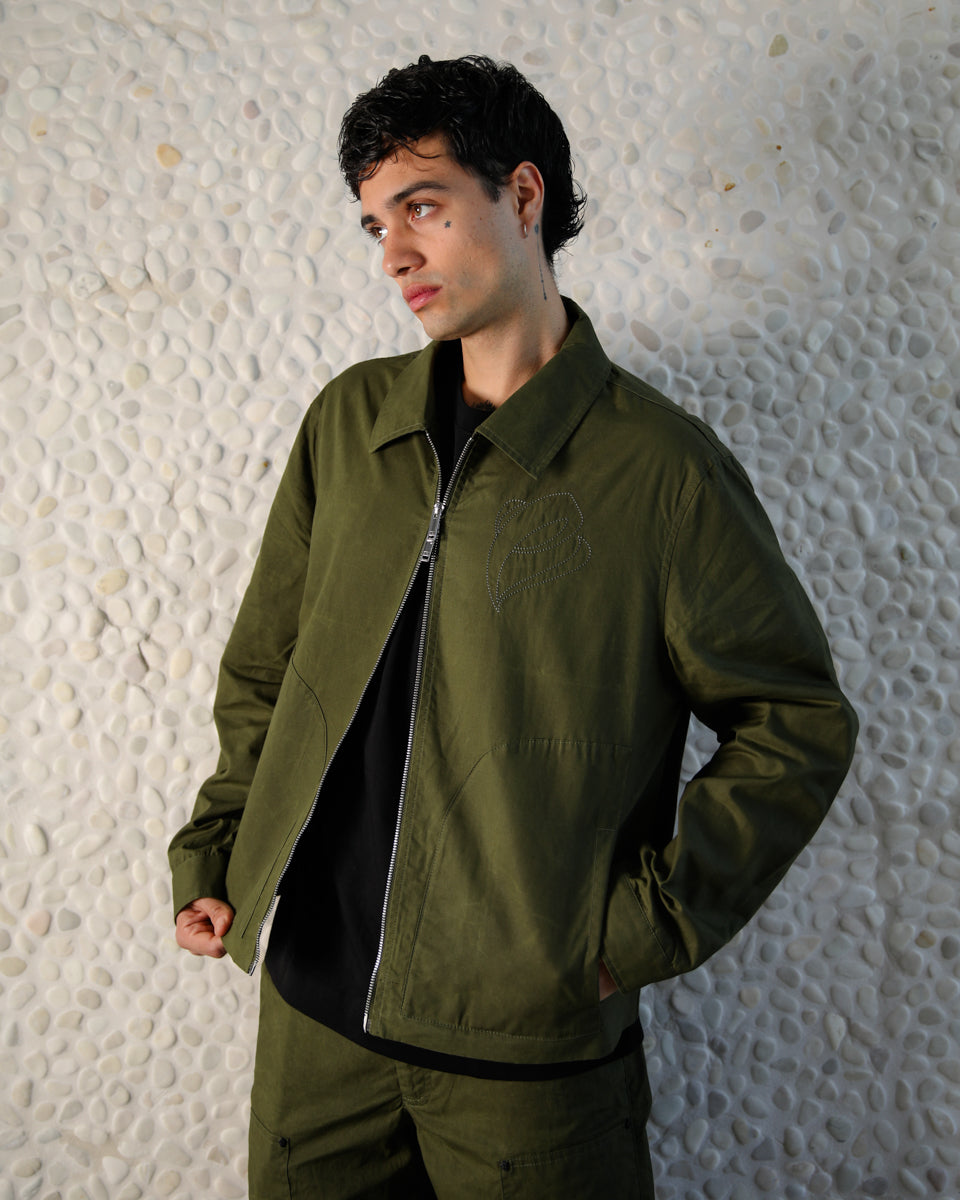 Wax Coated Jacket - Olive