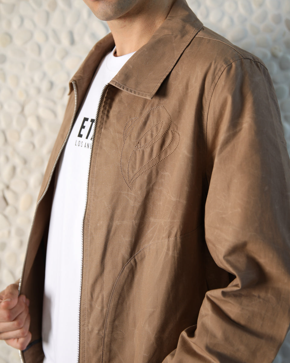 Wax Coated Jacket - Taupe