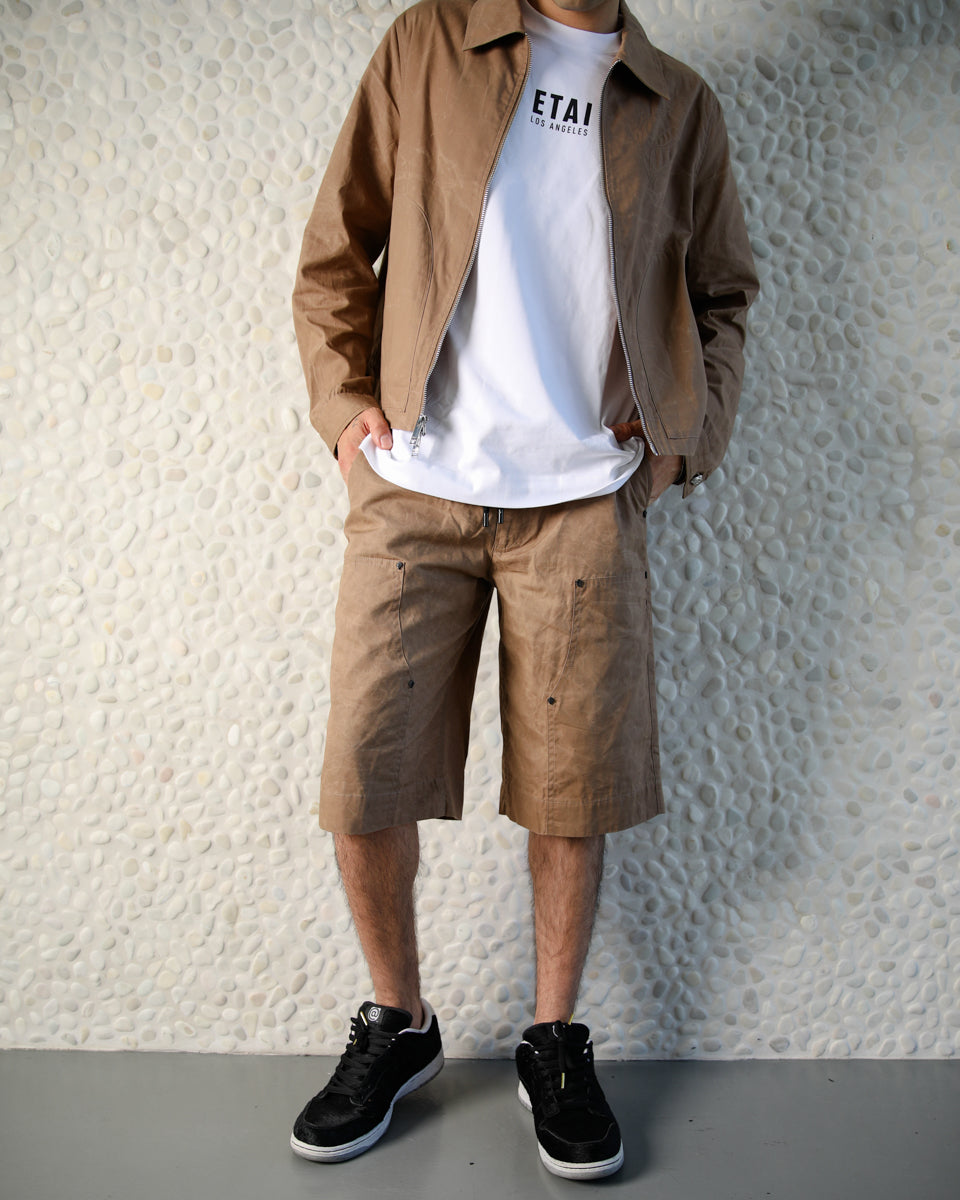 Wax Coated Jacket - Taupe