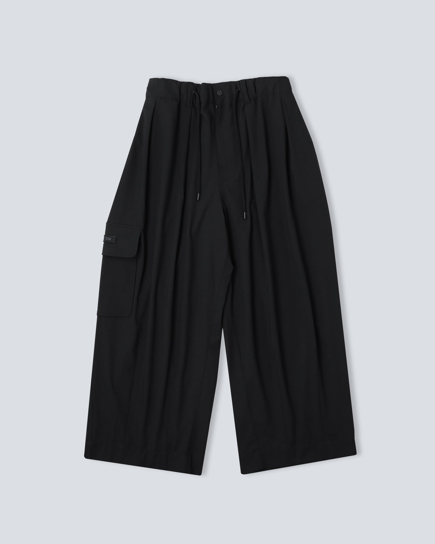 Stretch Tailoring Cloth Balloon Pants - Black