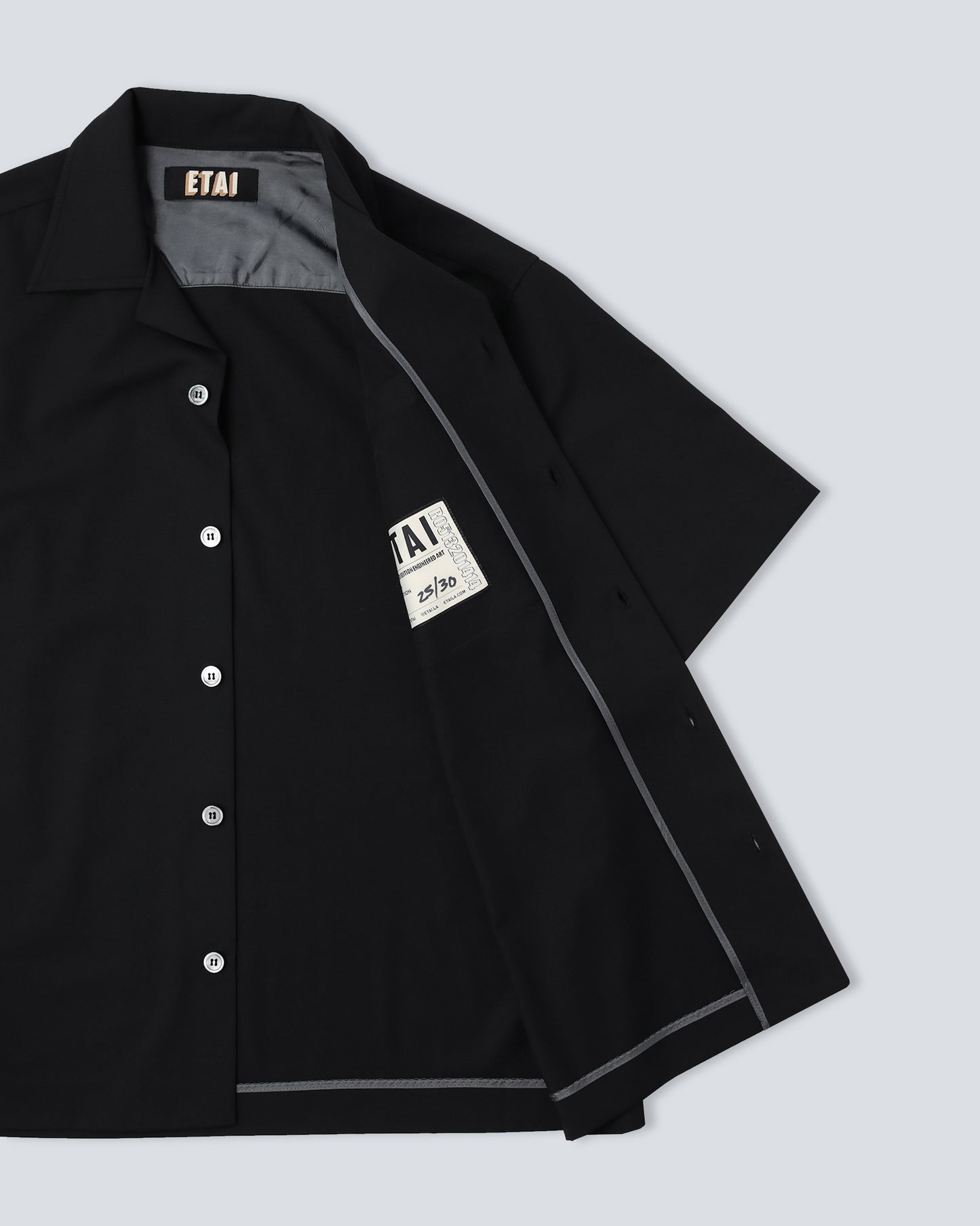 Stretch Tailoring Cloth Shirt - Black