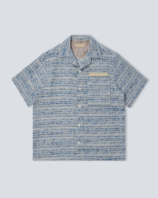 Cotton Tapestry Weave Shirt - Sky