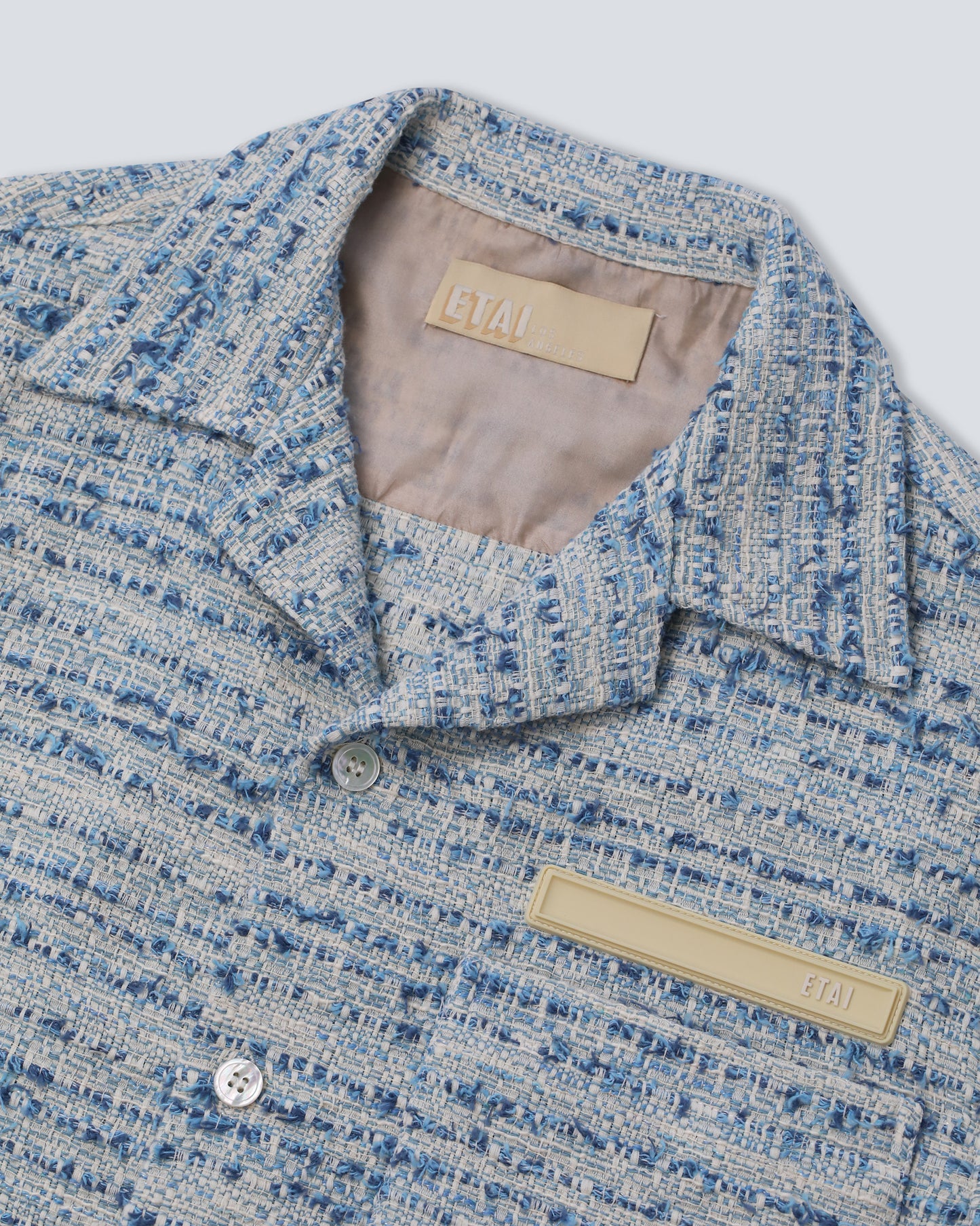 Cotton Tapestry Weave Shirt - Sky