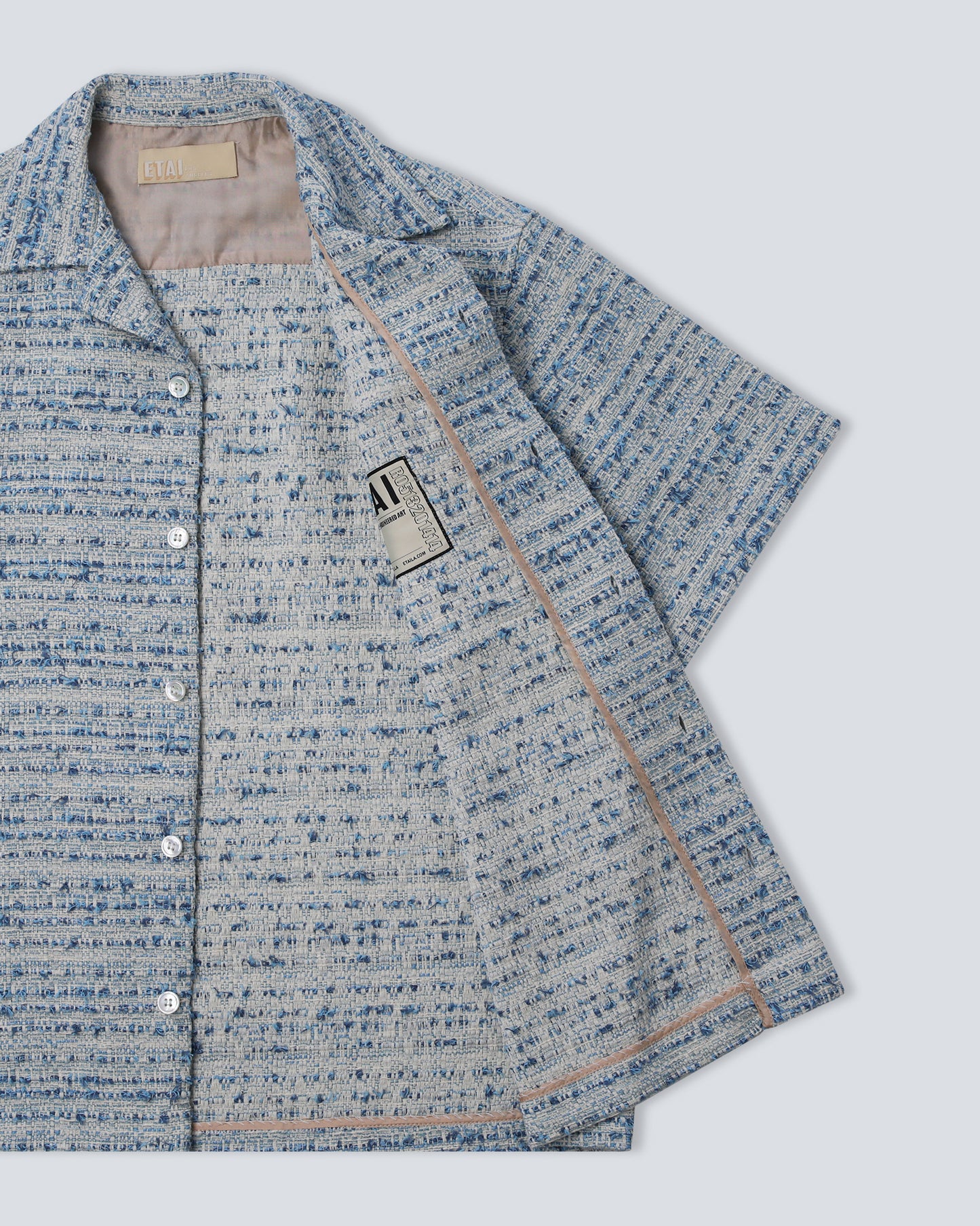 Cotton Tapestry Weave Shirt - Sky