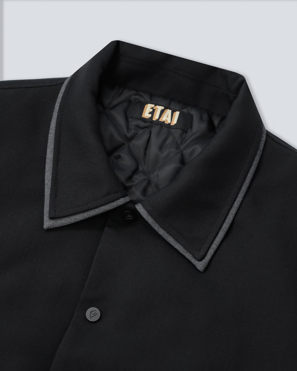 Double Collar Jacket - Black