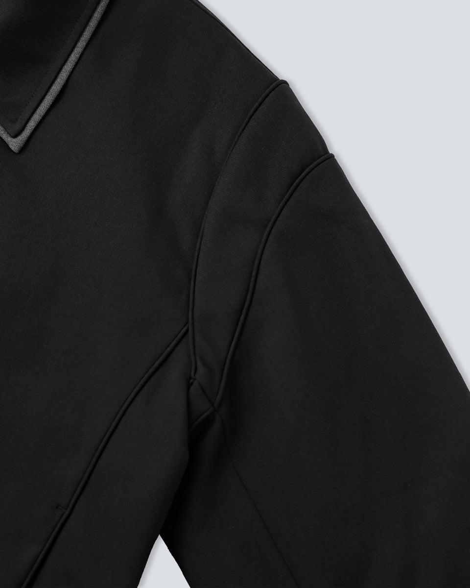 Double Collar Jacket - Black