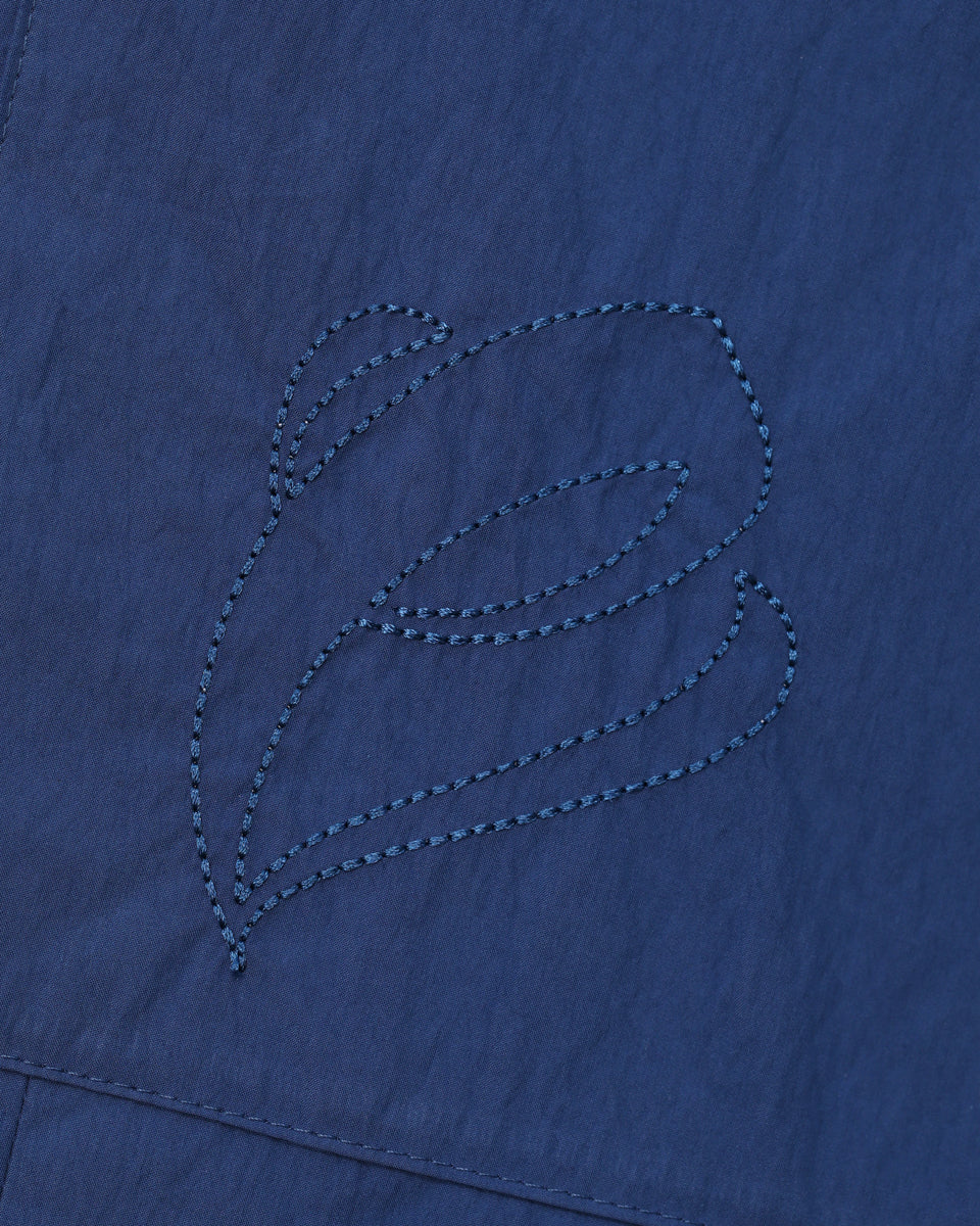 Double Pocket Pin Tuck Shirt - Blue