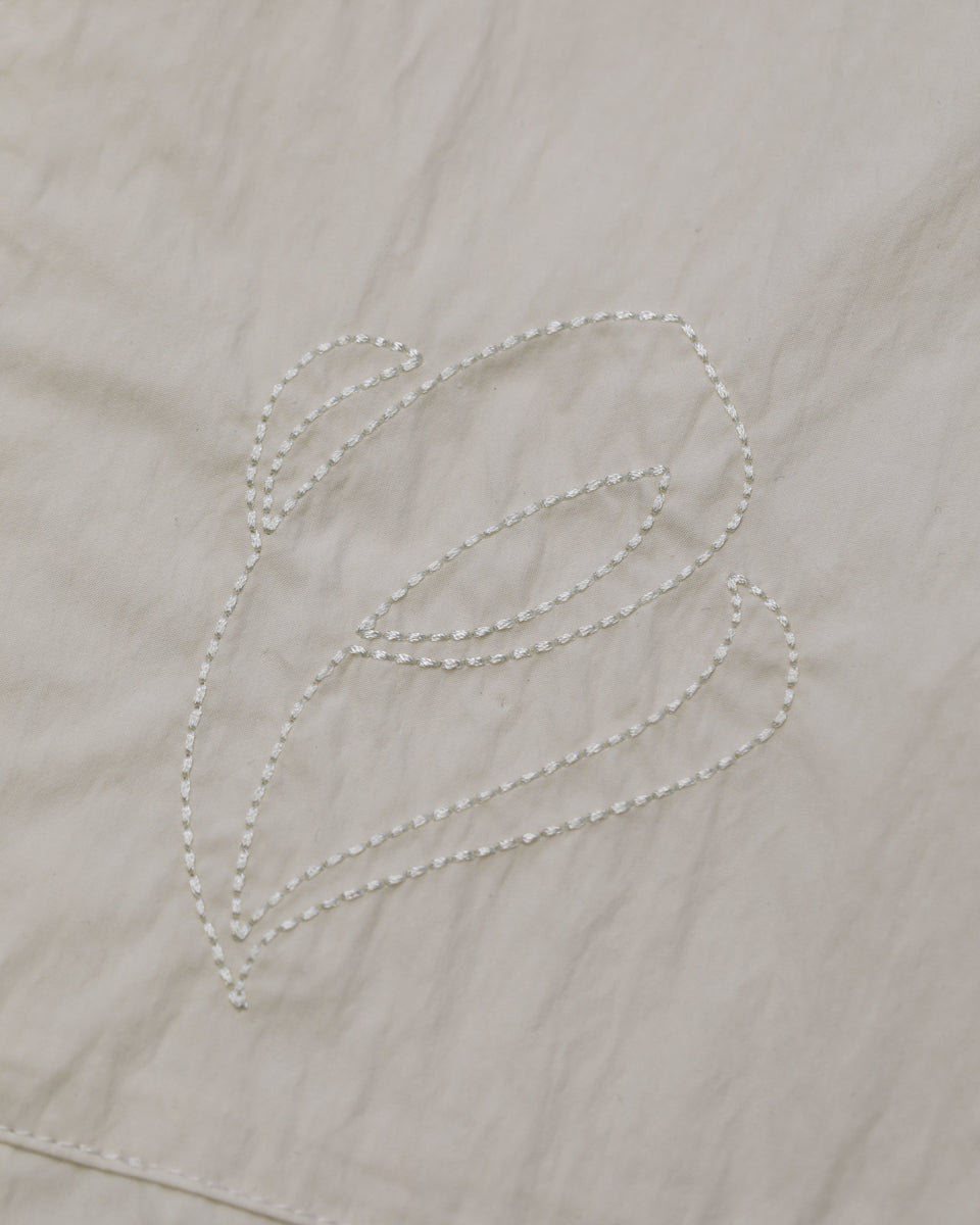 Double Pocket Pin Tuck Shirt - Cream