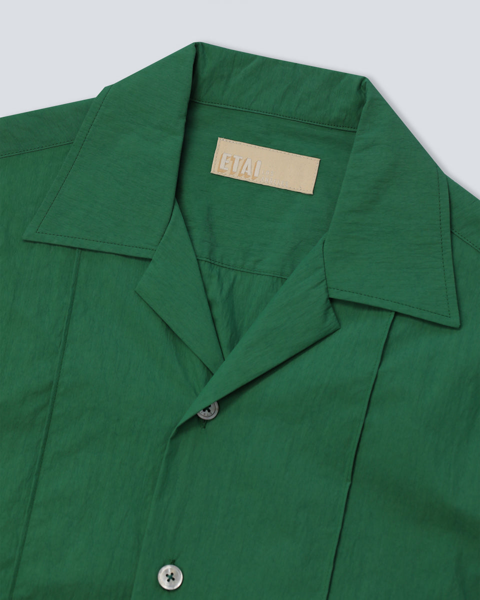 Double Pocket Pin Tuck Shirt - Green