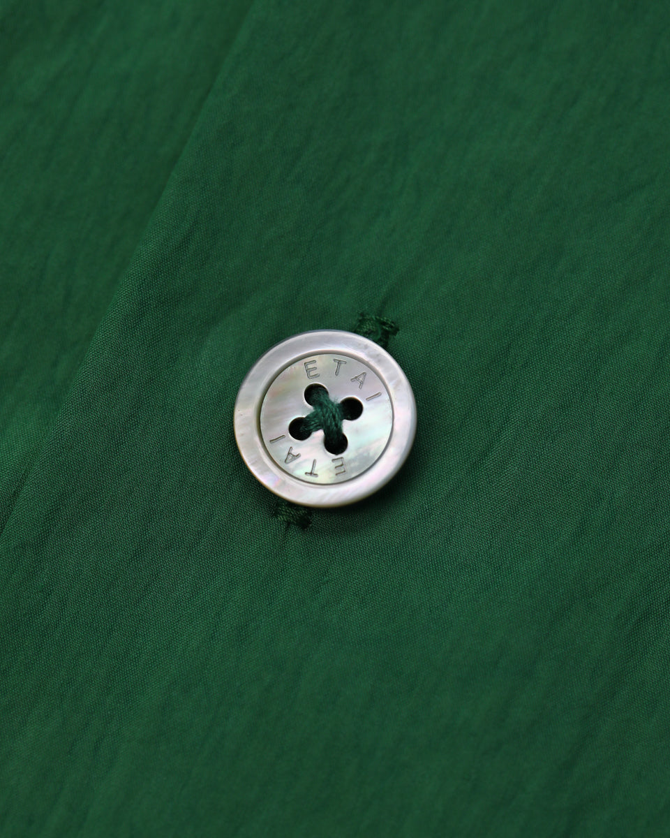 Double Pocket Pin Tuck Shirt - Green