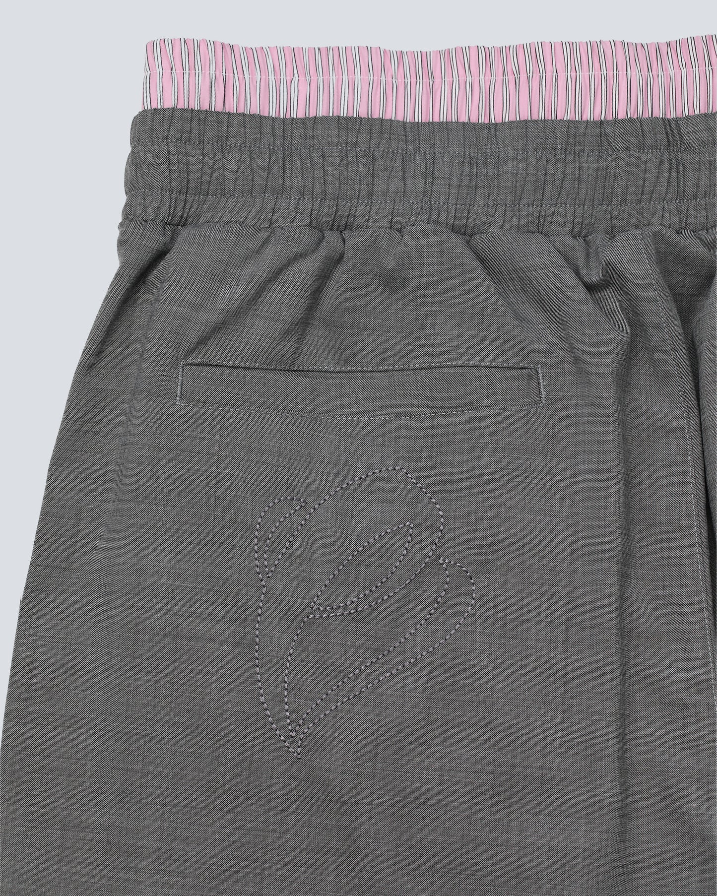 Double Waistband Short - Gray