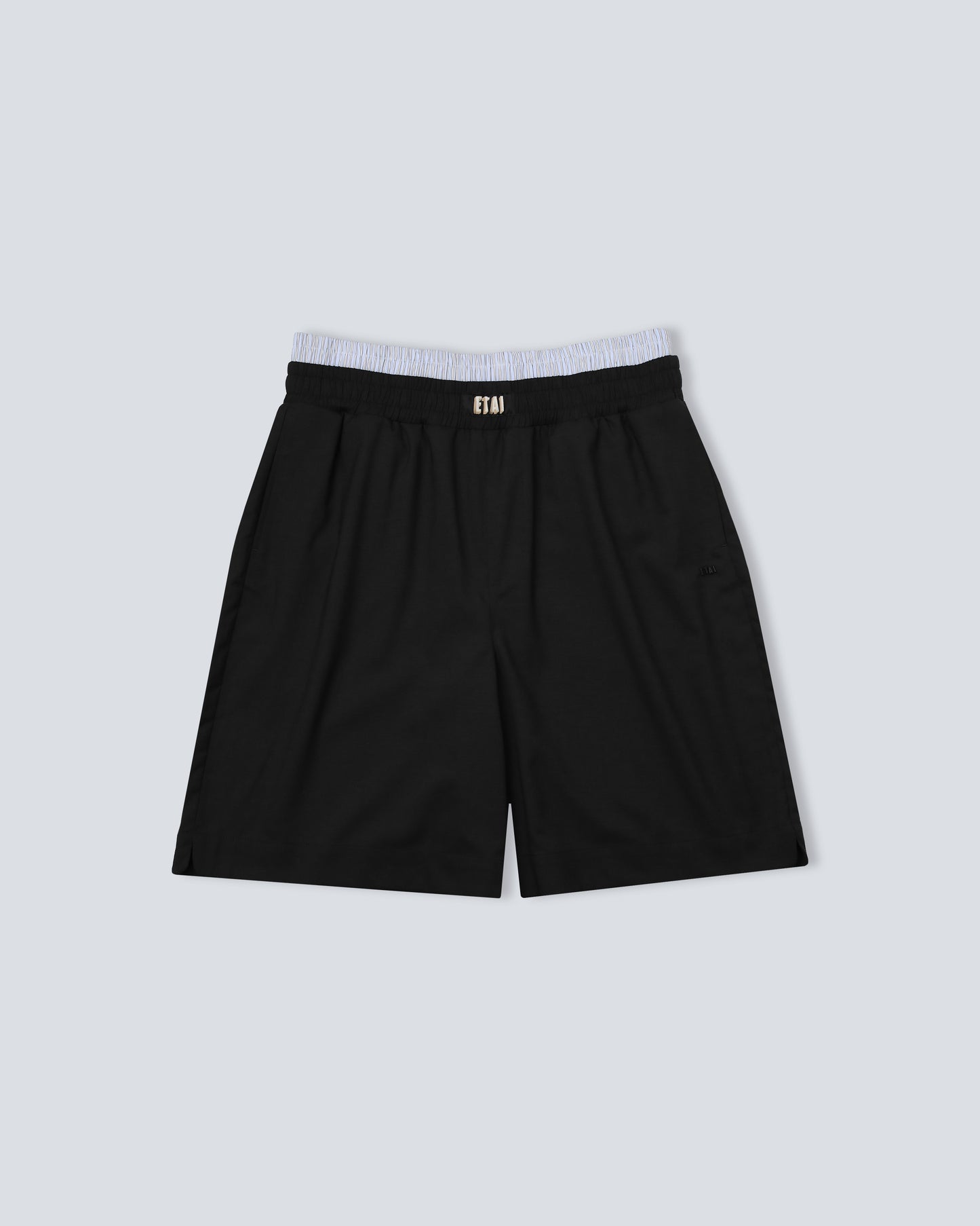 Double Waistband Short - Black