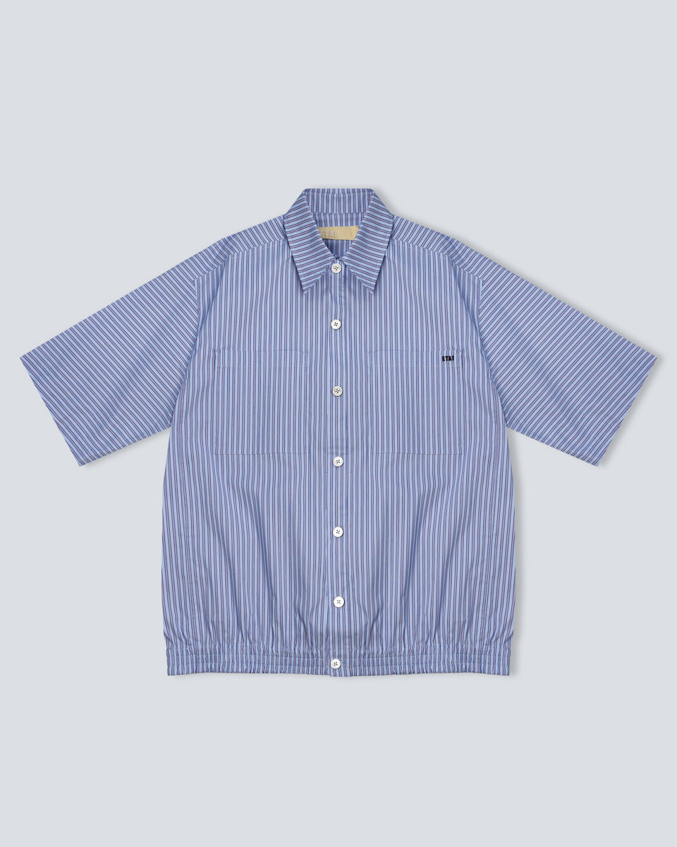 Elastic Double Pocket Shirt - Blue