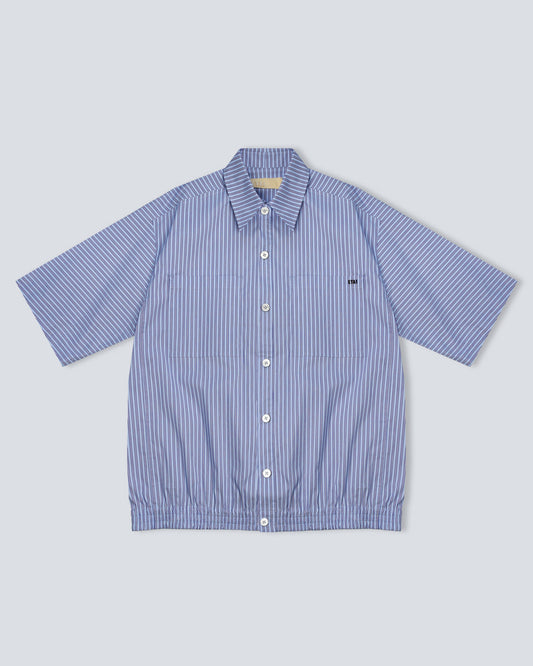 Elastic Double Pocket Shirt - Blue