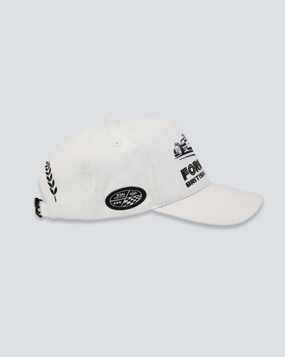 F1 ETAI Ivory Race Car 5 Panel Hat