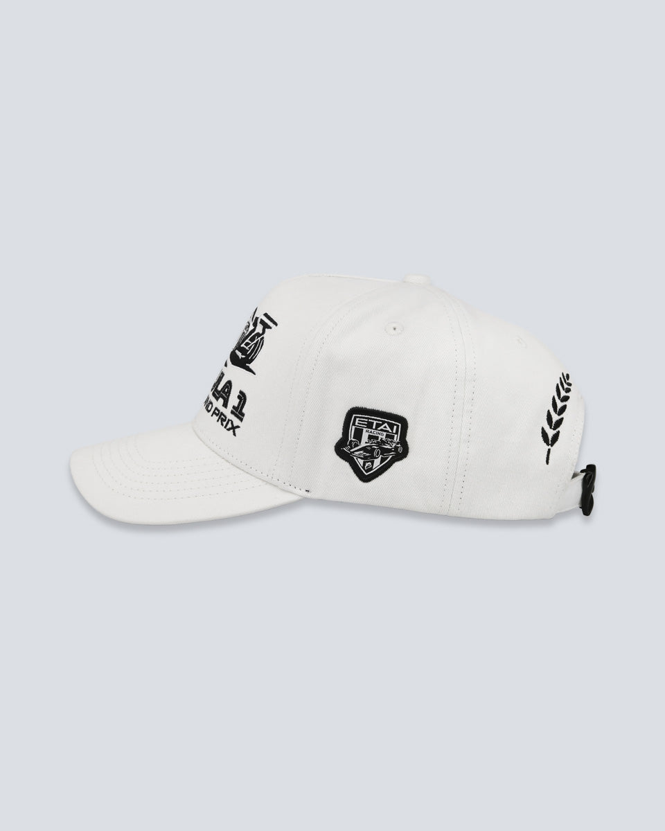 F1 ETAI Ivory Race Car 5 Panel Hat