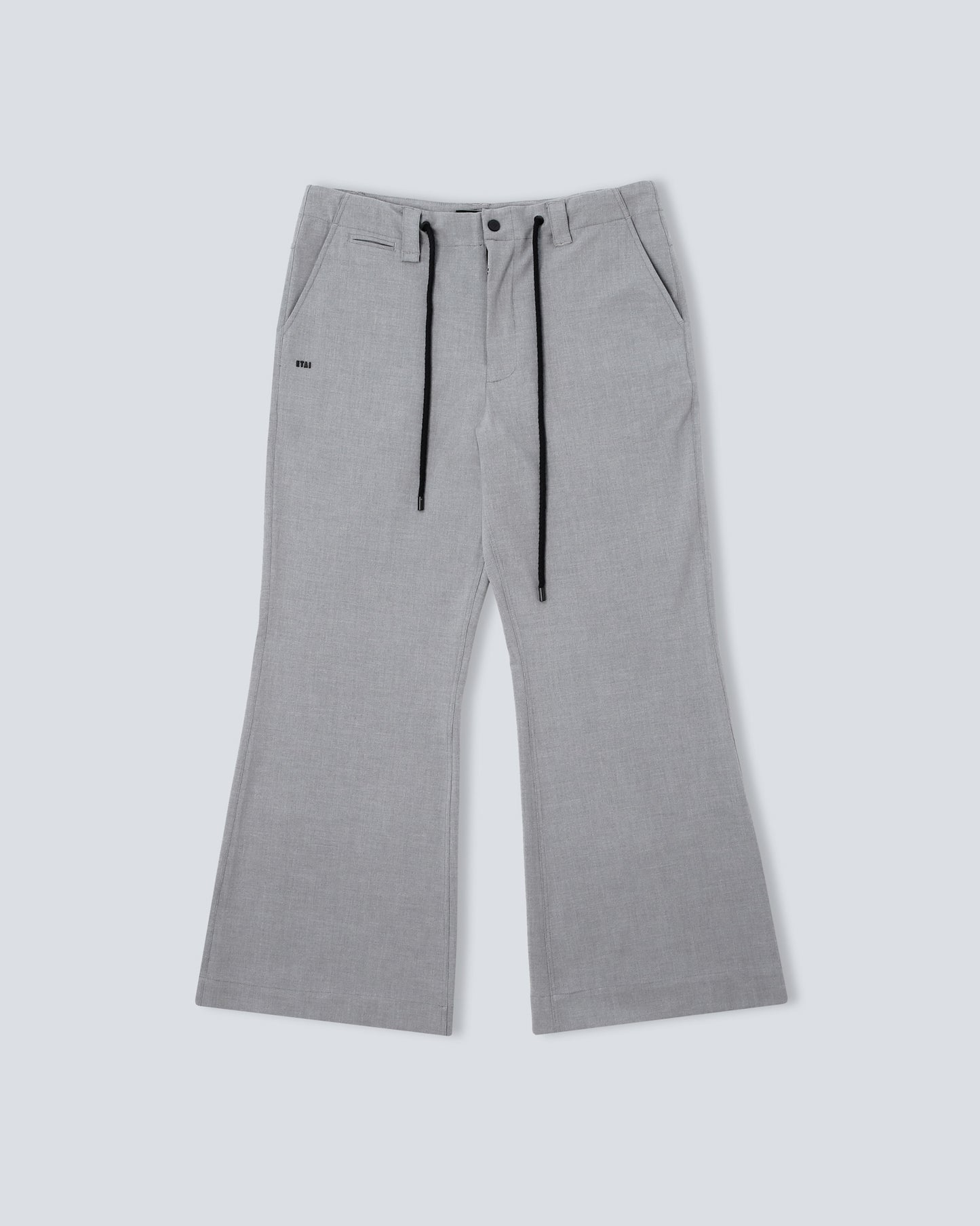 Stretch Tailoring Cloth Flared Leg Pants - Gray