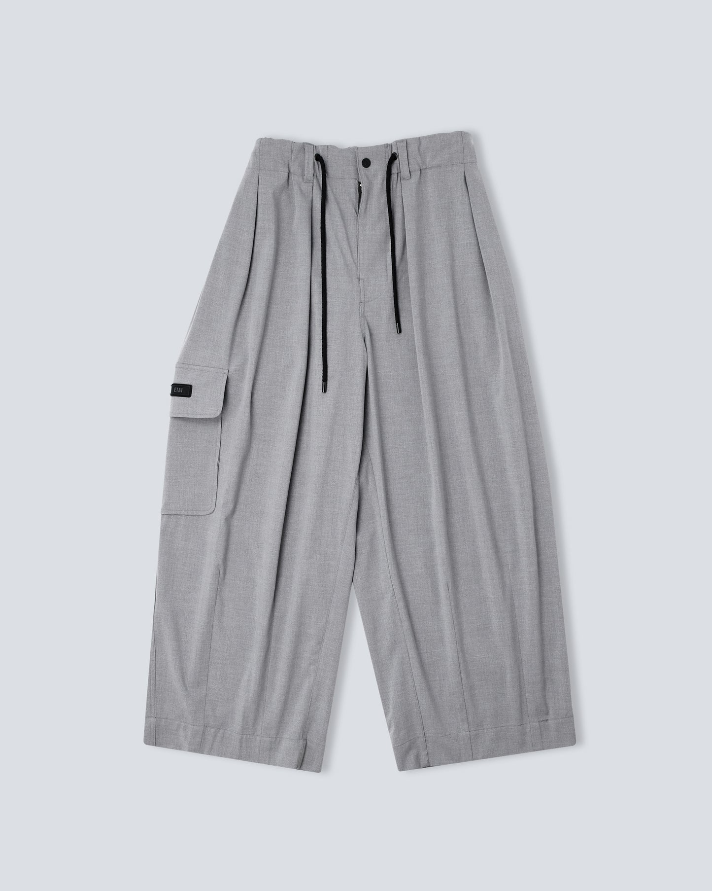 Stretch Tailoring Cloth Balloon Pants - Gray